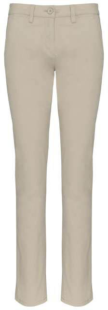 Kariban Ladies' Chino Trousers - hnedá