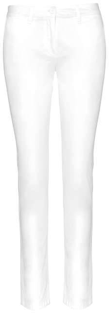 Kariban Ladies' Chino Trousers - biela