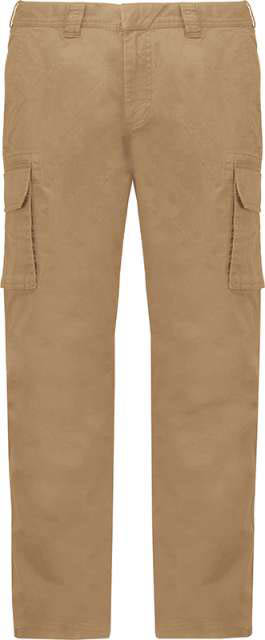 Kariban Men's Multipocket Trousers - hnedá