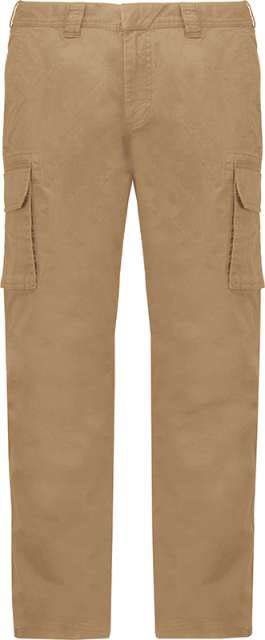 Kariban Men's Multipocket Trousers - hnědá