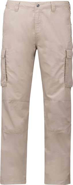 Kariban Men's Lightweight Multipocket Trousers - hnědá