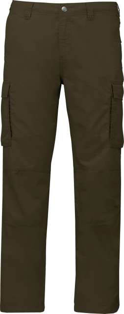 Kariban Men's Lightweight Multipocket Trousers - zelená