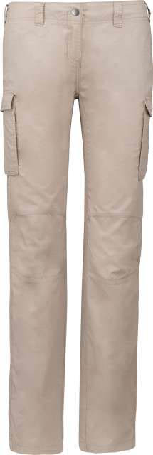 Kariban Ladies' Lightweight Multipocket Trousers - hnědá