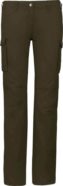 Kariban Ladies' Lightweight Multipocket Trousers - Kariban Ladies' Lightweight Multipocket Trousers - Military Green