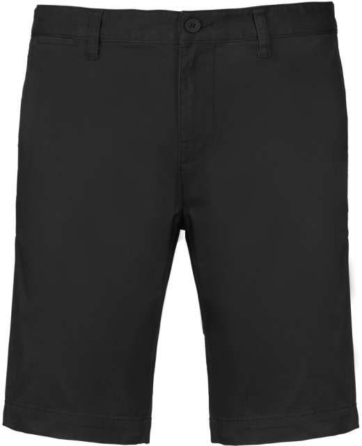 Kariban Men's Chino Bermuda Shorts - Kariban Men's Chino Bermuda Shorts - Black