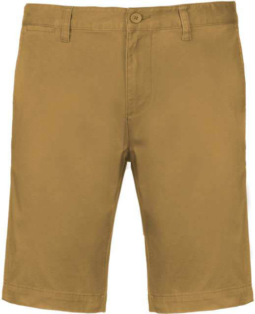 Kariban Men's Chino Bermuda Shorts - hnedá