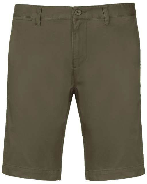 Kariban Men's Chino Bermuda Shorts - Kariban Men's Chino Bermuda Shorts - Military Green