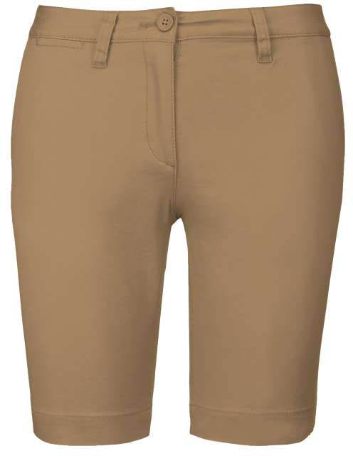 Kariban Ladies' Chino Bermuda Shorts - brown