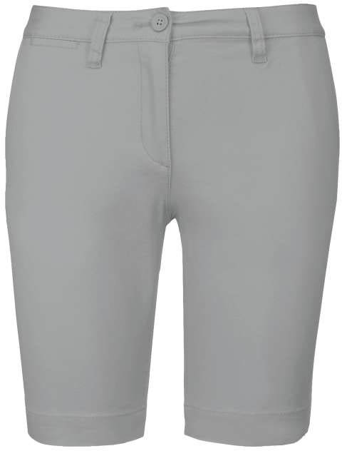 Kariban Ladies' Chino Bermuda Shorts - grey