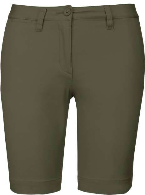 Kariban Ladies' Chino Bermuda Shorts - Kariban Ladies' Chino Bermuda Shorts - Military Green