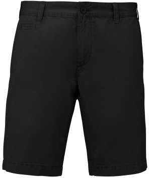 Kariban Men's Washed Effect Bermuda Shorts - čierna