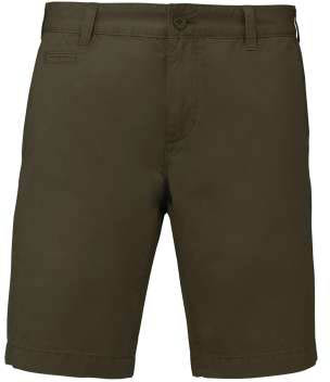 Kariban Men's Washed Effect Bermuda Shorts - Kariban Men's Washed Effect Bermuda Shorts - Olive