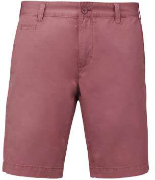 Kariban Men's Washed Effect Bermuda Shorts - red