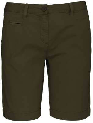 Kariban Ladies' Washed Effect Bermuda Shorts - green