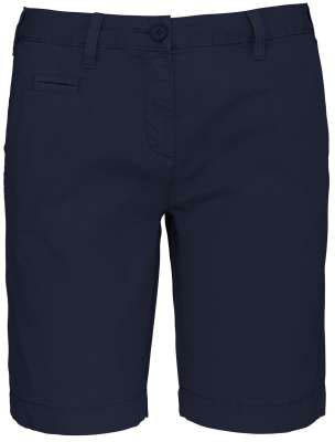 Kariban Ladies' Washed Effect Bermuda Shorts - blue