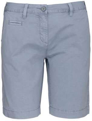 Kariban Ladies' Washed Effect Bermuda Shorts - blue