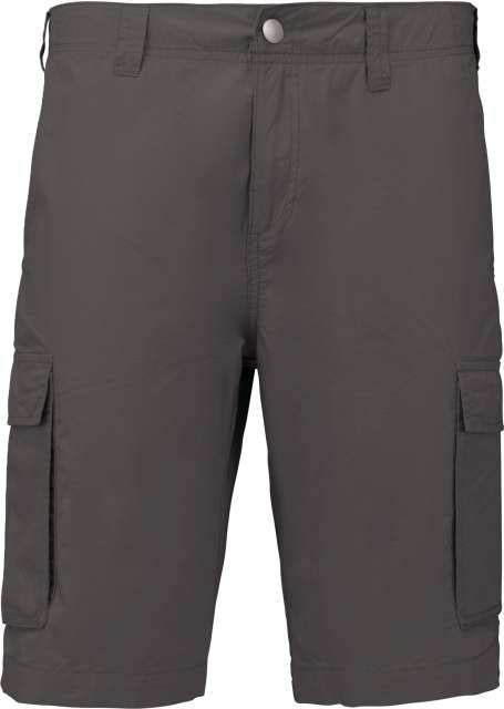 Kariban Men's Lightweight Multipocket Bermuda Shorts - grey
