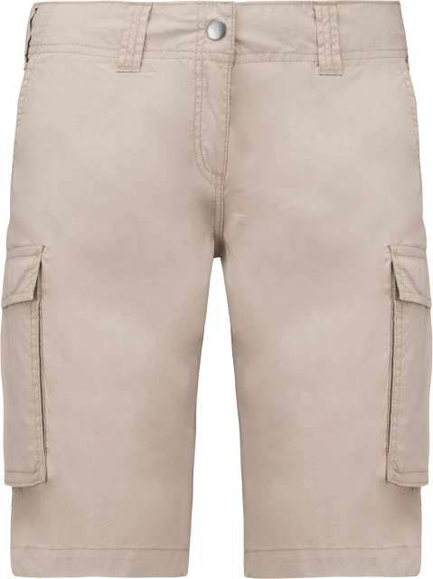 Kariban Ladies' Lightweight Multipocket Bermuda Shorts - Kariban Ladies' Lightweight Multipocket Bermuda Shorts - Tan