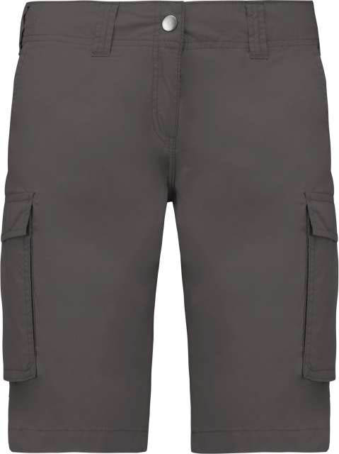 Kariban Ladies' Lightweight Multipocket Bermuda Shorts - grey