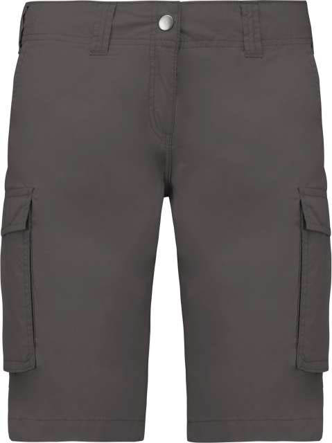 Kariban Ladies' Lightweight Multipocket Bermuda Shorts - Kariban Ladies' Lightweight Multipocket Bermuda Shorts - Charcoal