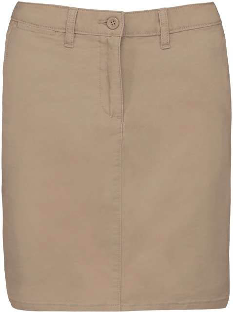 Kariban Chino Skirt - Kariban Chino Skirt - Sand