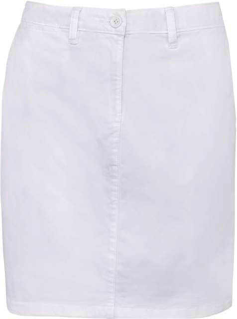 Kariban Chino Skirt - Kariban Chino Skirt - White