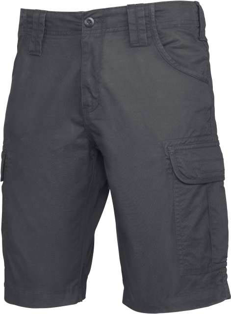 Kariban Multipocket Bermuda Shorts - šedá