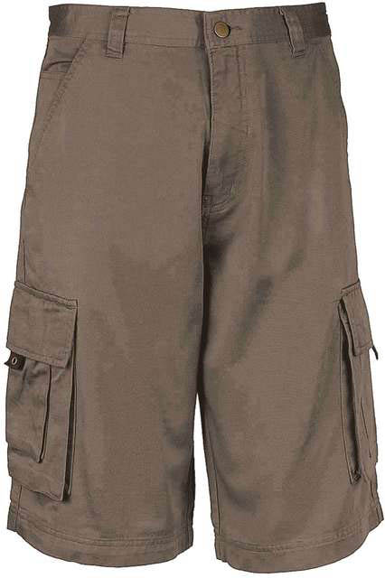 Kariban Multi Pocket Shorts - hnědá