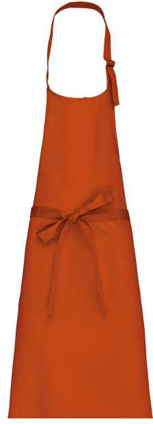 Kariban Polycotton Apron Without Pocket - oranžová