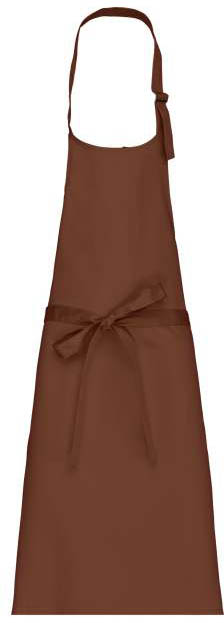 Kariban Polycotton Apron Without Pocket - hnědá