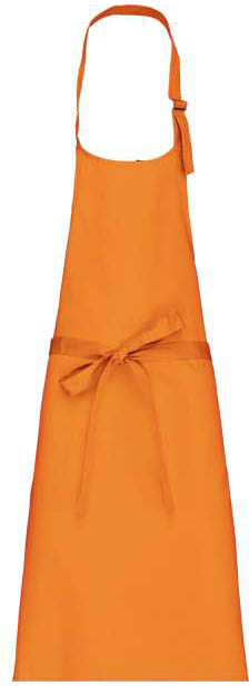 Kariban Polycotton Apron Without Pocket - oranžová