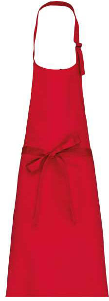 Kariban Polycotton Apron Without Pocket - red