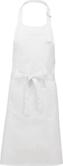 Kariban Polycotton Apron High-temperature Washable - biela