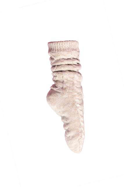 Kariban Sherpa-lined Lounge Socks - hnědá