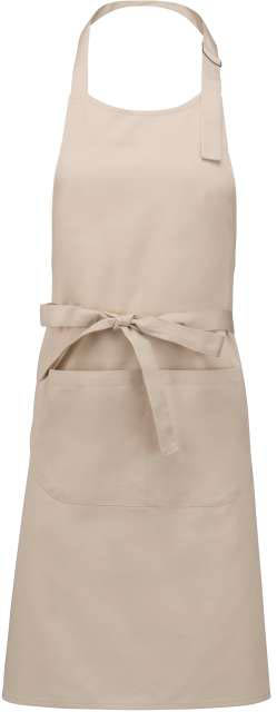 Kariban Cotton Apron With Pocket - brown