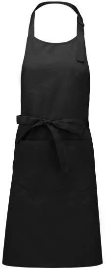 Kariban Cotton Apron With Pocket - čierna