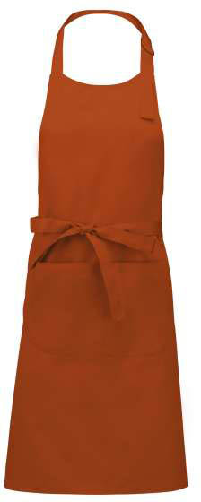 Kariban Cotton Apron With Pocket - Kariban Cotton Apron With Pocket - Texas Orange