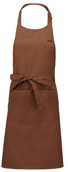 Kariban Cotton Apron With Pocket - hnedá