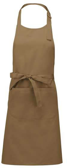 Kariban Cotton Apron With Pocket - hnedá