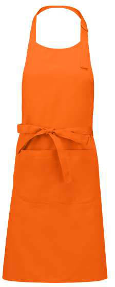 Kariban Cotton Apron With Pocket - oranžová