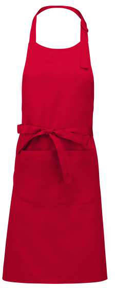 Kariban Cotton Apron With Pocket - Kariban Cotton Apron With Pocket - Cherry Red