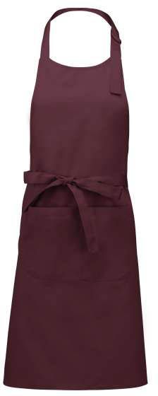 Kariban Cotton Apron With Pocket - Kariban Cotton Apron With Pocket - Maroon