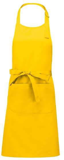 Kariban Cotton Apron With Pocket - žltá