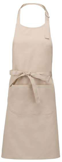 Kariban Polyester Cotton Apron With Pocket - hnědá