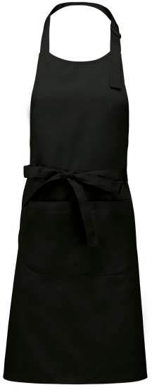 Kariban Polyester Cotton Apron With Pocket - black