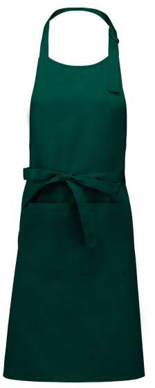 Kariban Polyester Cotton Apron With Pocket - Grün