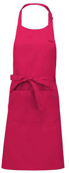 Kariban Polyester Cotton Apron With Pocket - Rosa