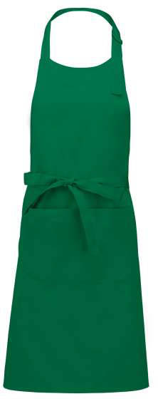 Kariban Polyester Cotton Apron With Pocket - zelená