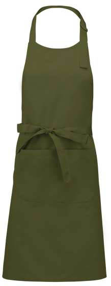 Kariban Polyester Cotton Apron With Pocket - zelená