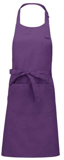 Kariban Polyester Cotton Apron With Pocket - fialová